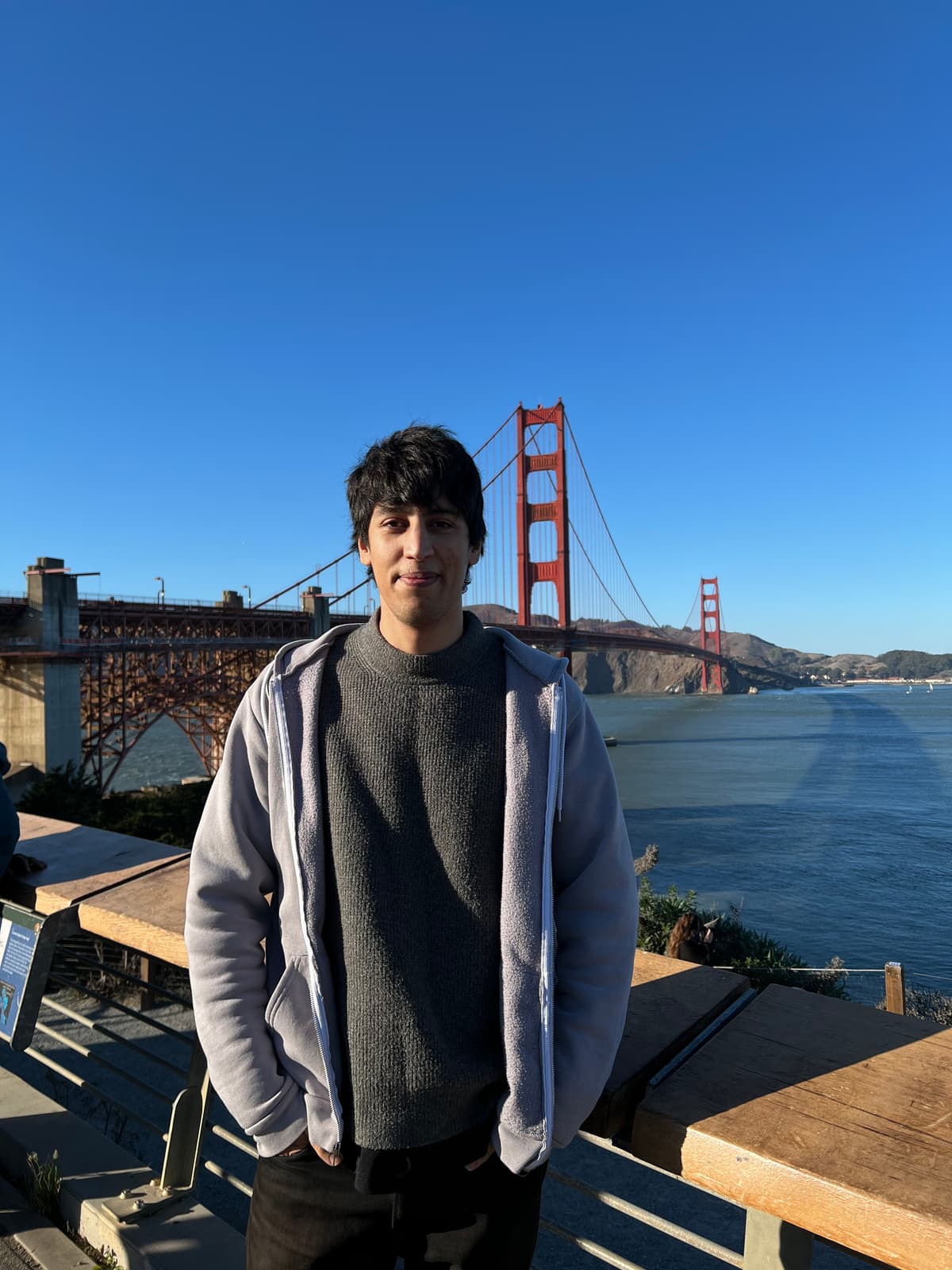 A portrait of myself while visting the Golden Gate Bridge in SF