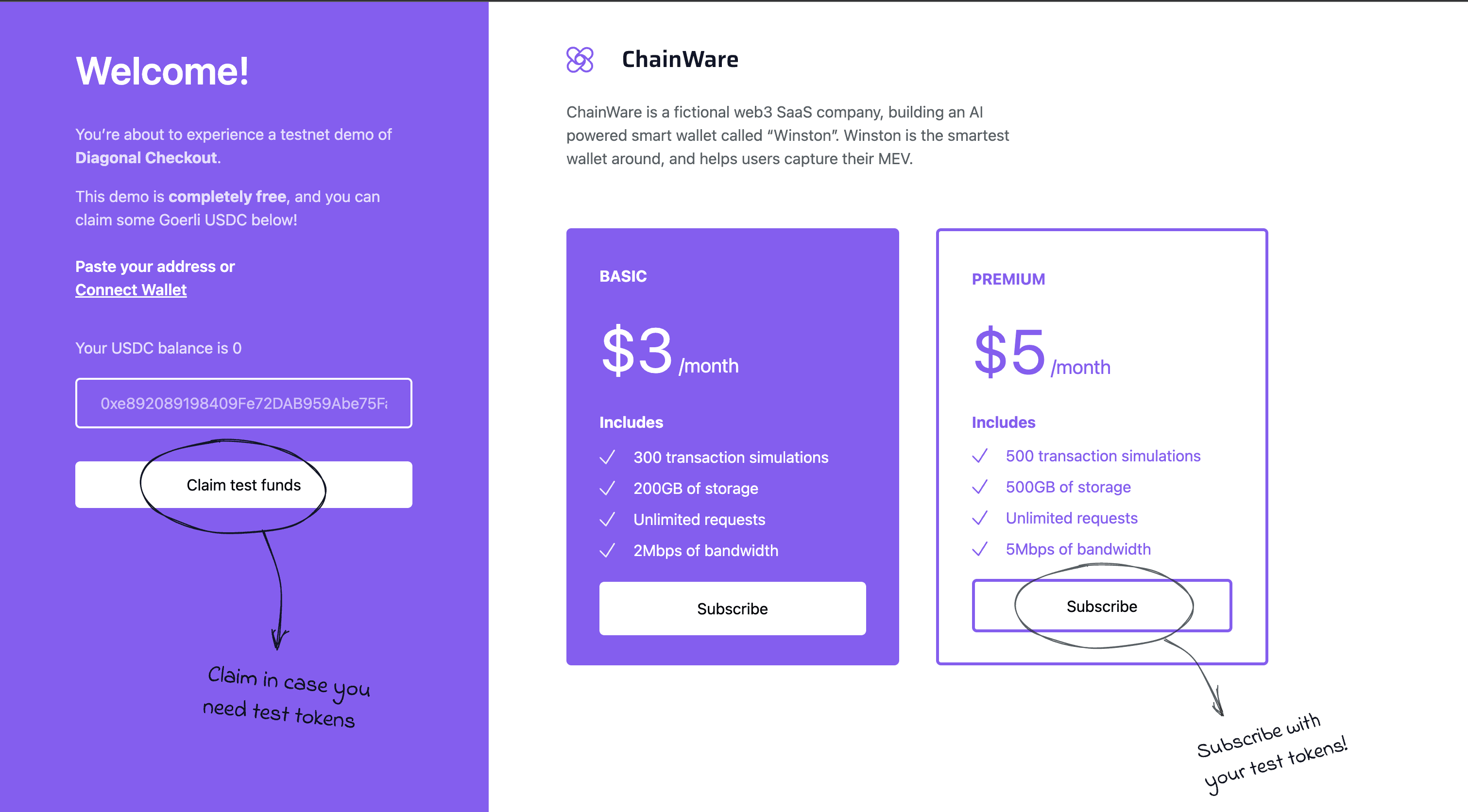 Diagonal Finance Demo